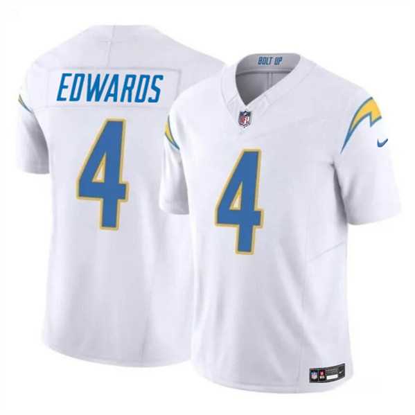 Men & Women & Youth Los Angeles Chargers #4 Gus Edwards White 2024 F.U.S.E. Vapor Limited Football Stitched Jersey->los angeles chargers->NFL Jersey